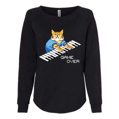 Keyboard Cat Womens California Wash Sweatshirt