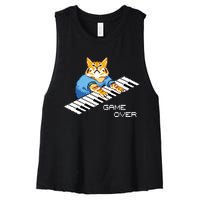 Keyboard Cat Women's Racerback Cropped Tank