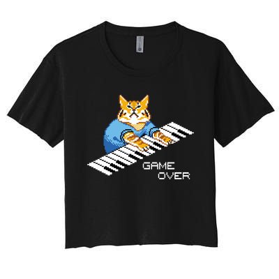 Keyboard Cat Women's Crop Top Tee