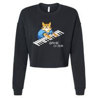 Keyboard Cat Cropped Pullover Crew