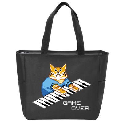 Keyboard Cat Zip Tote Bag