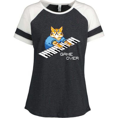 Keyboard Cat Enza Ladies Jersey Colorblock Tee