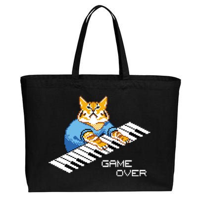 Keyboard Cat Cotton Canvas Jumbo Tote