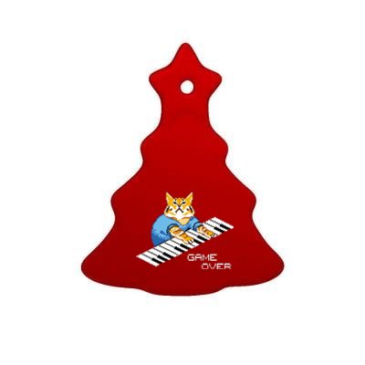 Keyboard Cat Ceramic Tree Ornament