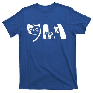 Kamala Cat Lettering Font Funny Comma La Meaningful Gift T-Shirt