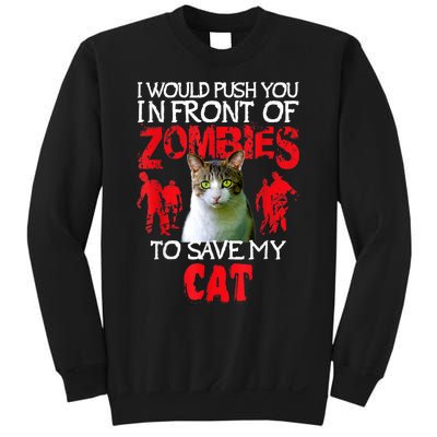 Kitty Cat Lovers Zombie Halloween Costume Idea Sweatshirt