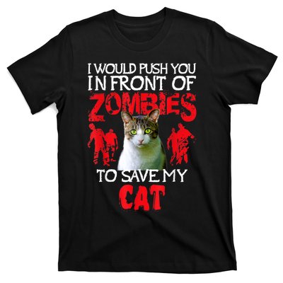 Kitty Cat Lovers Zombie Halloween Costume Idea T-Shirt