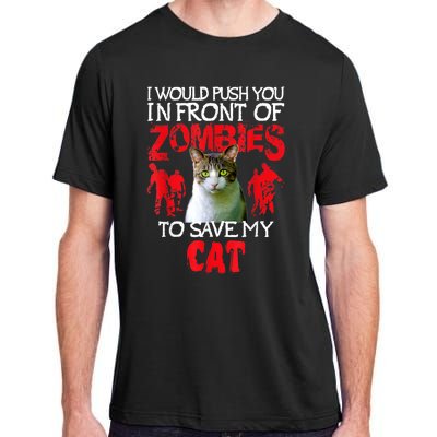 Kitty Cat Lovers Zombie Halloween Costume Idea Adult ChromaSoft Performance T-Shirt