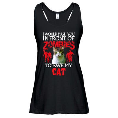 Kitty Cat Lovers Zombie Halloween Costume Idea Ladies Essential Flowy Tank