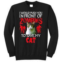 Kitty Cat Lovers Zombie Halloween Costume Idea Tall Sweatshirt