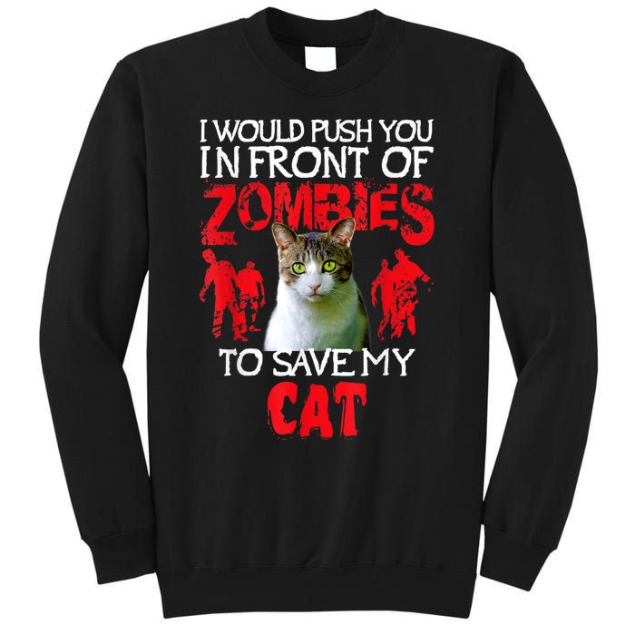 Kitty Cat Lovers Zombie Halloween Costume Idea Tall Sweatshirt