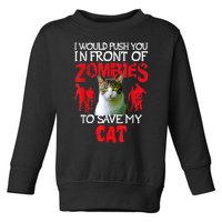 Kitty Cat Lovers Zombie Halloween Costume Idea Toddler Sweatshirt