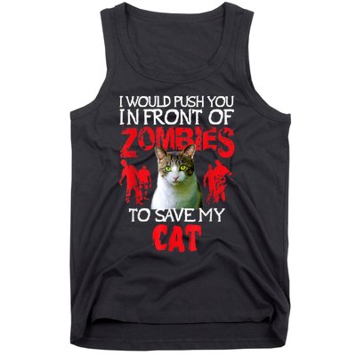 Kitty Cat Lovers Zombie Halloween Costume Idea Tank Top