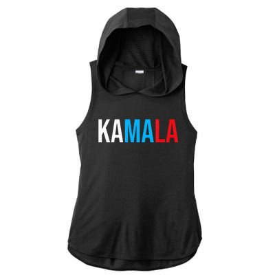 Kamala Comma La Ladies PosiCharge Tri-Blend Wicking Draft Hoodie Tank