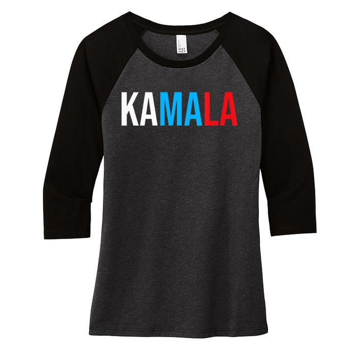 Kamala Comma La Women's Tri-Blend 3/4-Sleeve Raglan Shirt