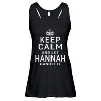 Keep Calm Let Hannah Handle It Funny Gift Name Ladies Essential Flowy Tank