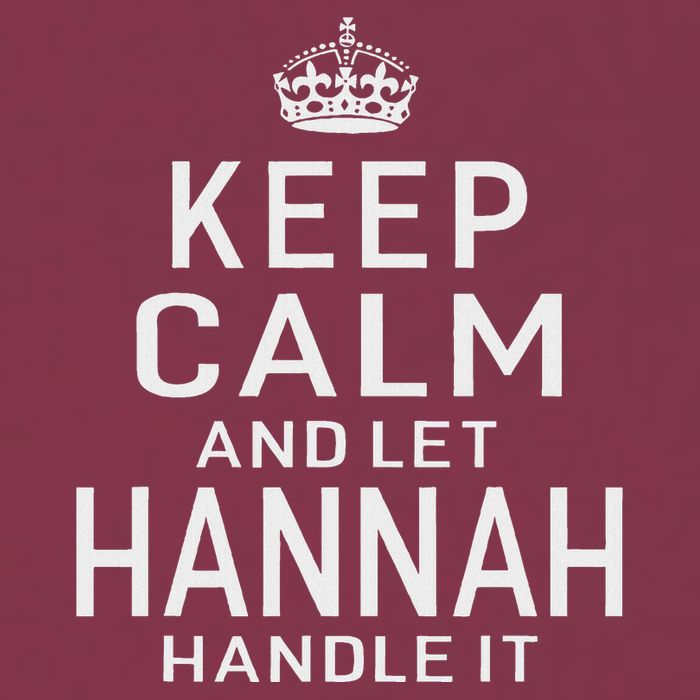 Keep Calm Let Hannah Handle It Funny Gift Name 16oz Travel Tumbler