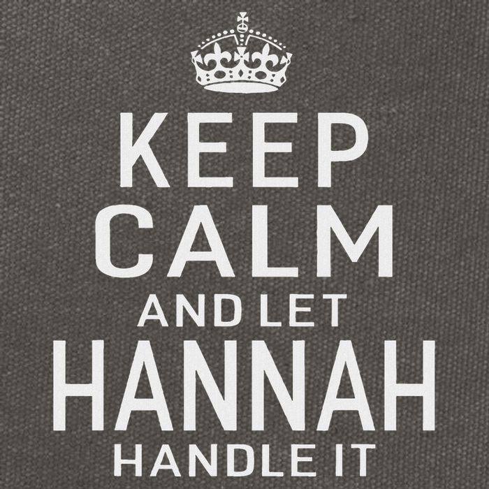 Keep Calm Let Hannah Handle It Funny Gift Name Cotton Canvas Backpack