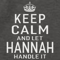 Keep Calm Let Hannah Handle It Funny Gift Name Vector Backpack