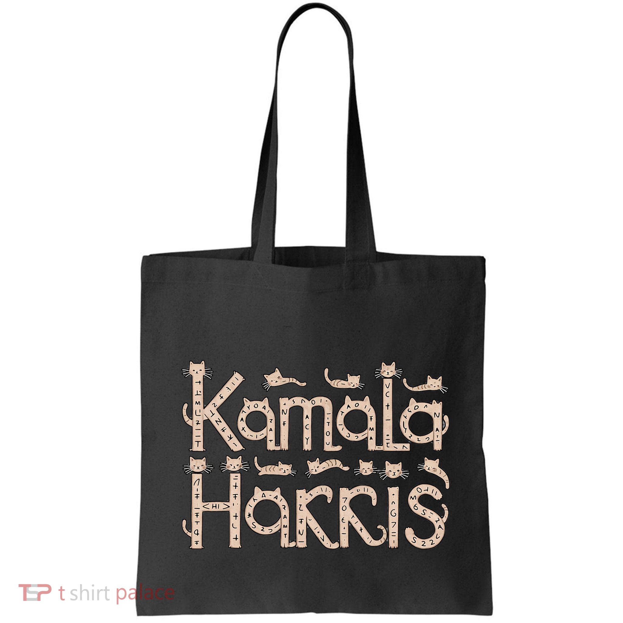 Kamala Cat Letter Font Design Bag