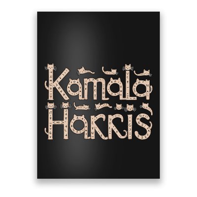 Kamala Cat Letter Font Design Poster