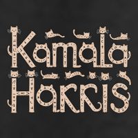 Kamala Cat Letter Font Design Golf Towel
