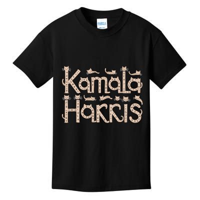 Kamala Cat Letter Font Design Kids T-Shirt