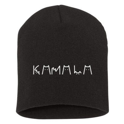 Kamala Cat Lettering Positive Funny Cat Ladies 2024 Short Acrylic Beanie