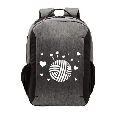 Knitter Crocheting Lover Hearts Knit Crocheter Yarn Knitting Gift Vector Backpack