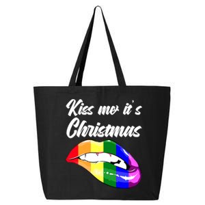 Kiss Christmas Lgbtq Community Lips Xmas Design Gift 25L Jumbo Tote