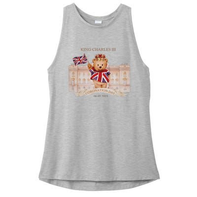 King Charles lll Coronation Day Family Matching Ladies PosiCharge Tri-Blend Wicking Tank