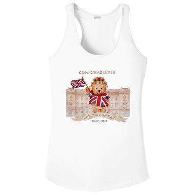 King Charles lll Coronation Day Family Matching Ladies PosiCharge Competitor Racerback Tank