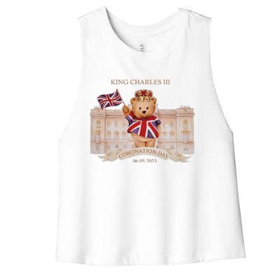 King Charles lll Coronation Day Family Matching Women's Racerback Cropped Tank