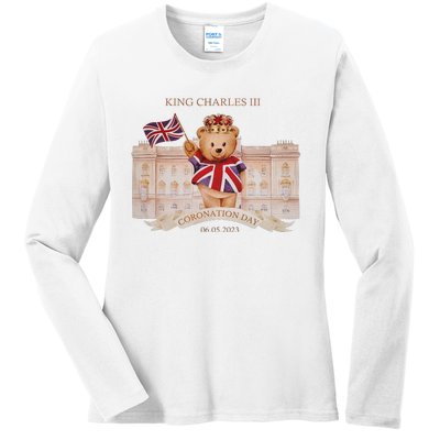 King Charles lll Coronation Day Family Matching Ladies Long Sleeve Shirt