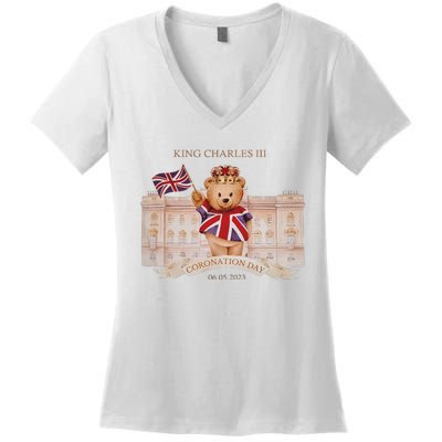 King Charles lll Coronation Day Family Matching Women's V-Neck T-Shirt