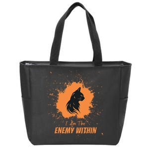 Kamala Comma La Harris Walz 2024 I Am The Enemy Within Zip Tote Bag