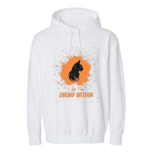 Kamala Comma La Harris Walz 2024 I Am The Enemy Within Garment-Dyed Fleece Hoodie