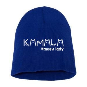 Kamala Cat Lettering Font Funny Meow Lady Great Gift Short Acrylic Beanie