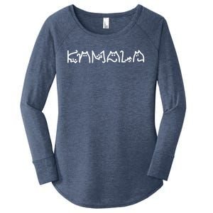 Kamala Cat Lettering Gift Women's Perfect Tri Tunic Long Sleeve Shirt