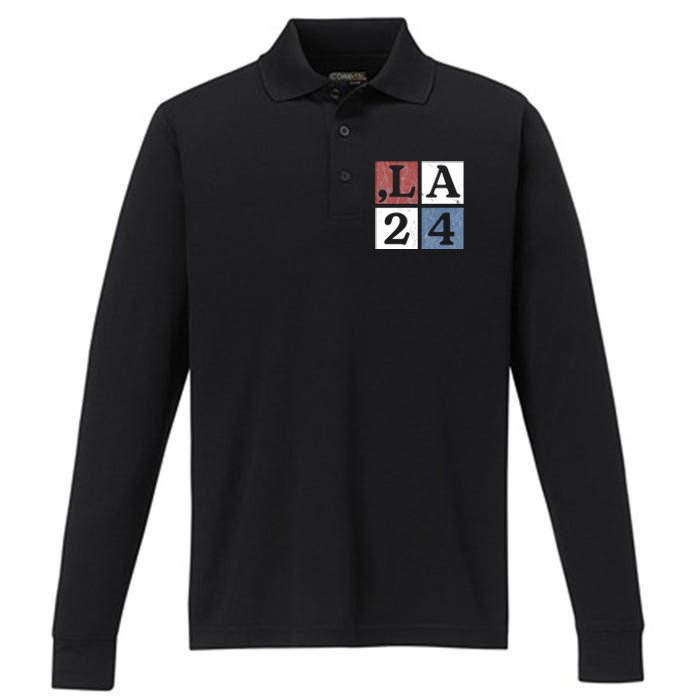 Kamala Comma La Harris 2024 Performance Long Sleeve Polo