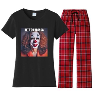 Kamala Clown LetS Go Brenda Women's Flannel Pajama Set