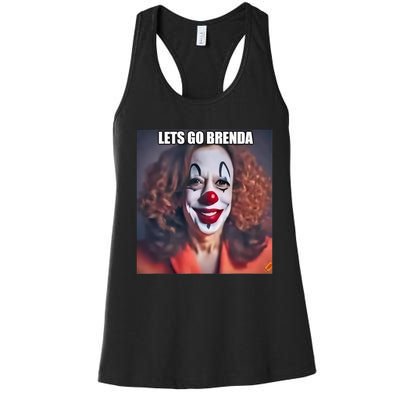 Kamala Clown LetS Go Brenda Women's Racerback Tank