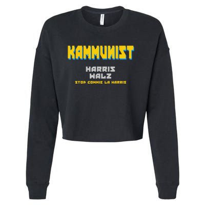 Kammunism Commie La Stop Comrade Kamala Harris Trump 2024 Cropped Pullover Crew