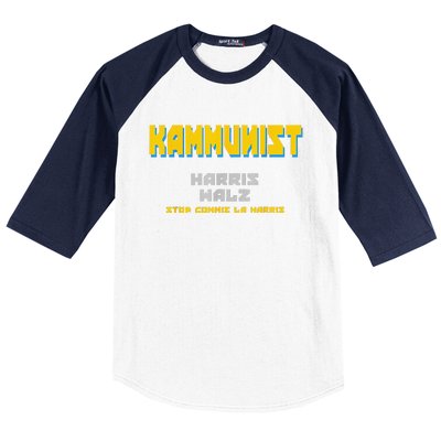 Kammunism Commie La Stop Comrade Kamala Harris Trump 2024 Baseball Sleeve Shirt