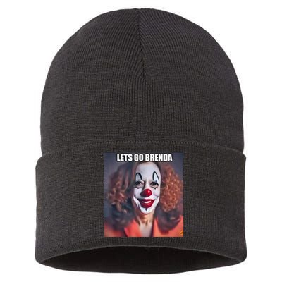 Kamala Clown LetS Go Brenda Sustainable Knit Beanie