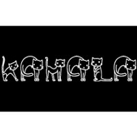 Kamala Cat Letter Font Design Bumper Sticker