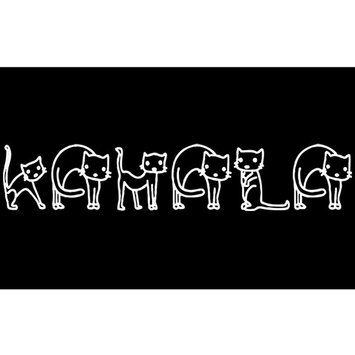 Kamala Cat Letter Font Design Bumper Sticker