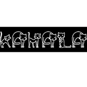 Kamala Cat Letter Font Design Bumper Sticker