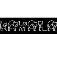 Kamala Cat Letter Font Design Bumper Sticker