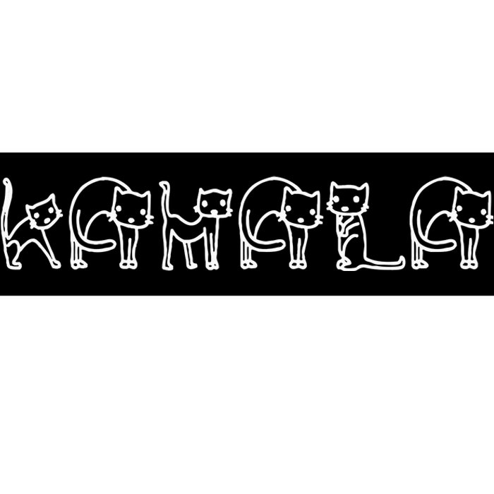 Kamala Cat Letter Font Design Bumper Sticker